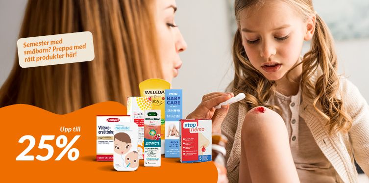 Upp till 25% på semesterprodukter med barn