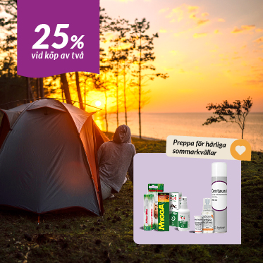 2 för 25% på produkter för bett och stick