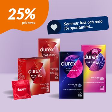 25% p&aring; Durex