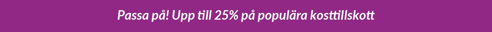 Upp till 25% på kosttillskott