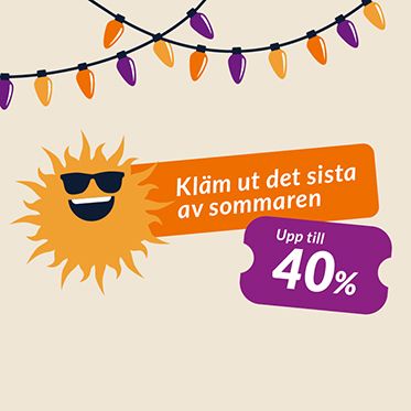 Upp till 40% på utvalda solskydd