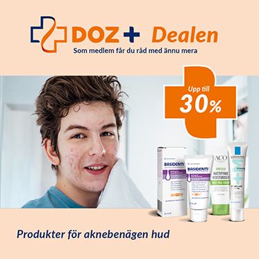 Upp till 30% på produkter för aknebenägen hud