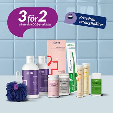 3 för 2 på utvalda DOZ-produkter