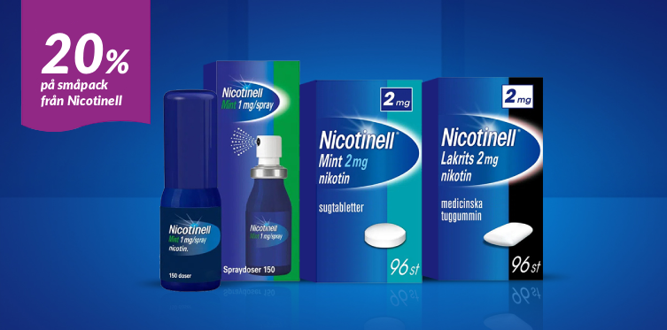 20% på småpack från Nicotinell