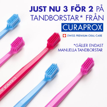 Just nu 3 för 2 från tandborstar från Curaprox