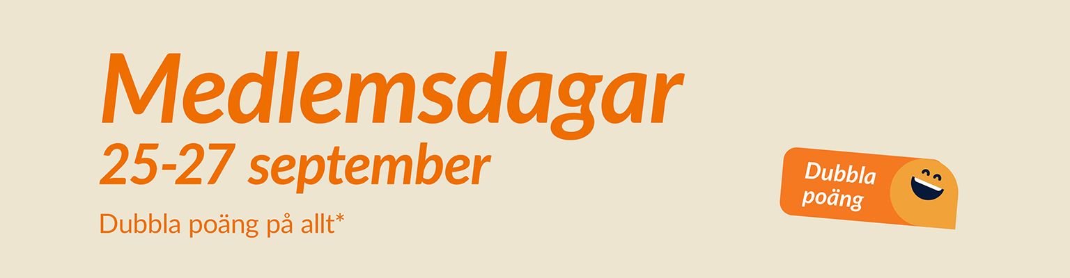Medlemsdagar - logga in och få dubbla poäng på allt*
