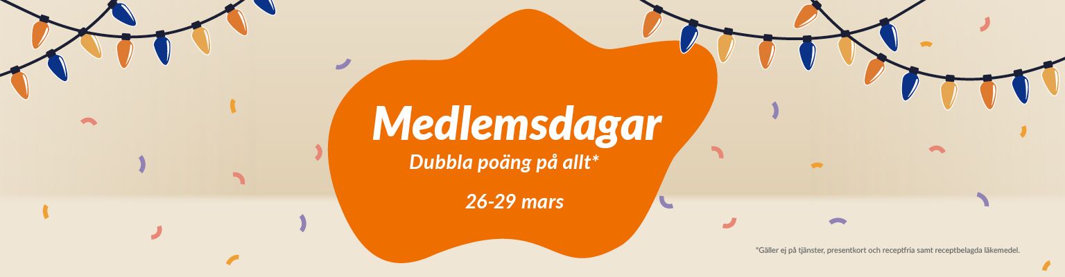 Medlemsdagar - logga in och f&aring; dubbla po&auml;ng p&aring; allt*