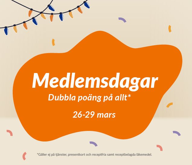 Medlemsdagar - logga in och f&aring; dubbla po&auml;ng p&aring; allt*