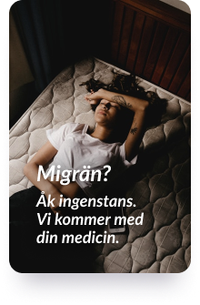 Dekorativ bild på en person som har migrän