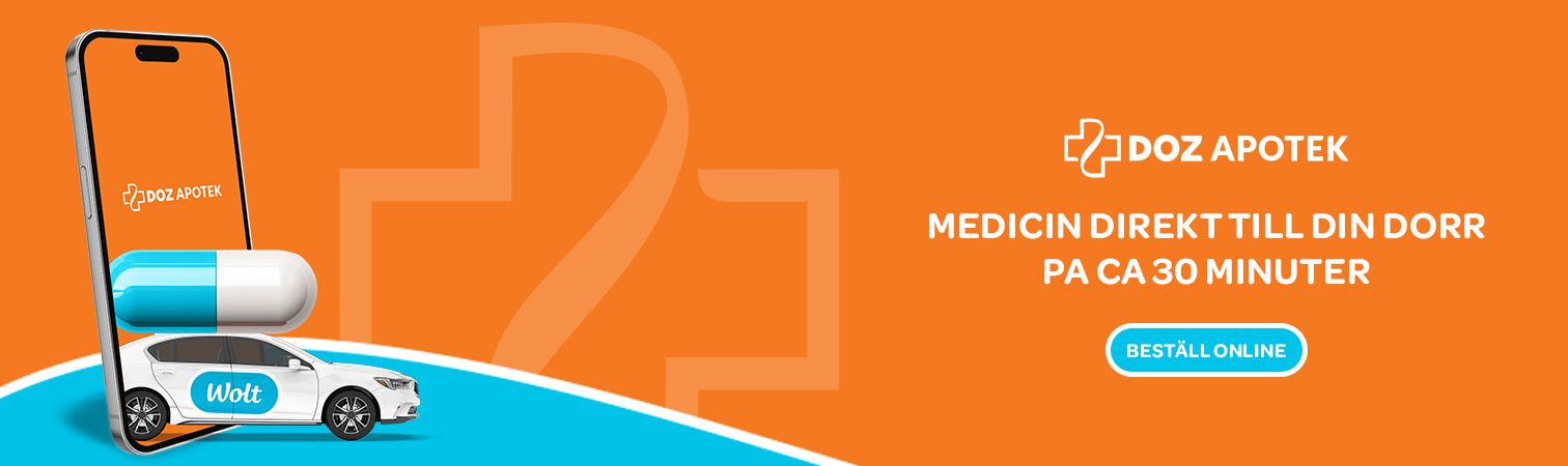 Leverans av din medicin och andra apoteksvaror på cirka 30 minuter