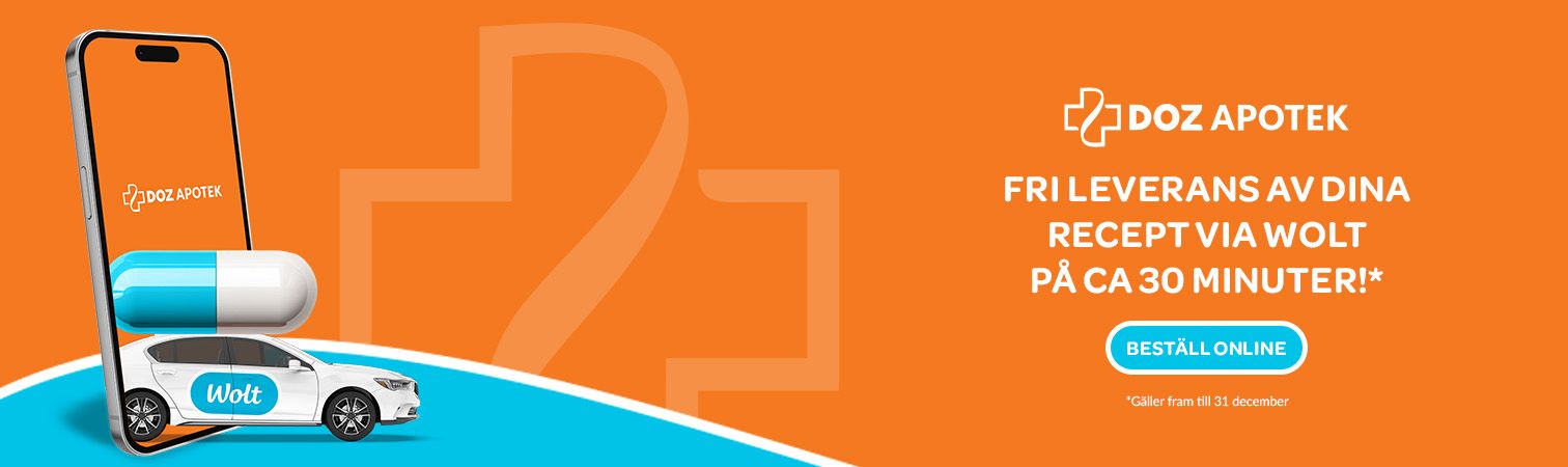 Leverans av din medicin och andra apoteksvaror på cirka 30 minuter