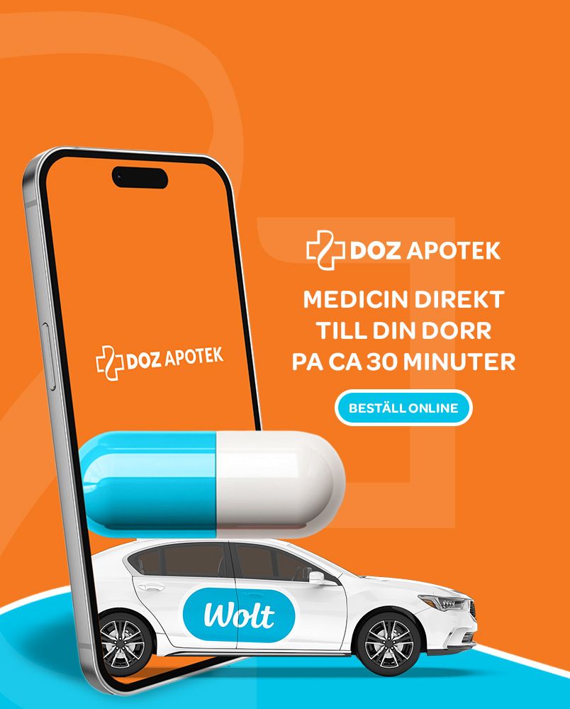 Leverans av din medicin och andra apoteksvaror på cirka 30 minuter