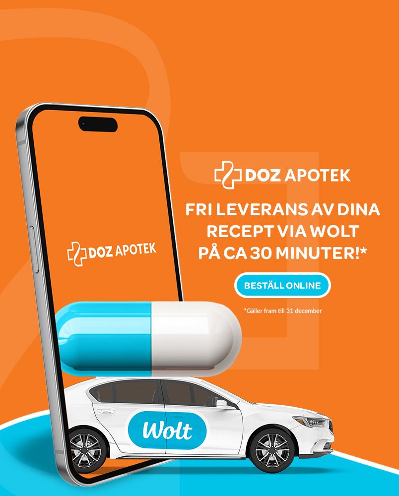 Leverans av din medicin och andra apoteksvaror på cirka 30 minuter