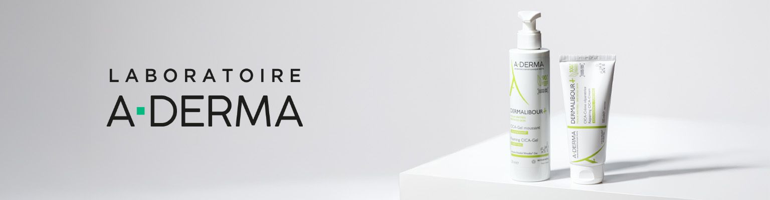 Två produkter från varumärket A-derma - växbaserade dermatologiska produkter för känslig hud